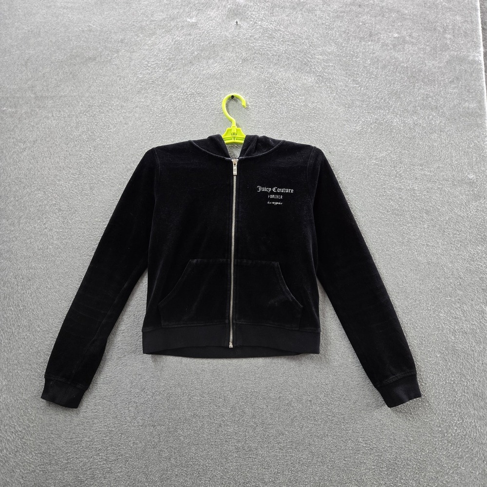 Juicy Couture X Forever 21 Women Jacket S Black Track Velour READ